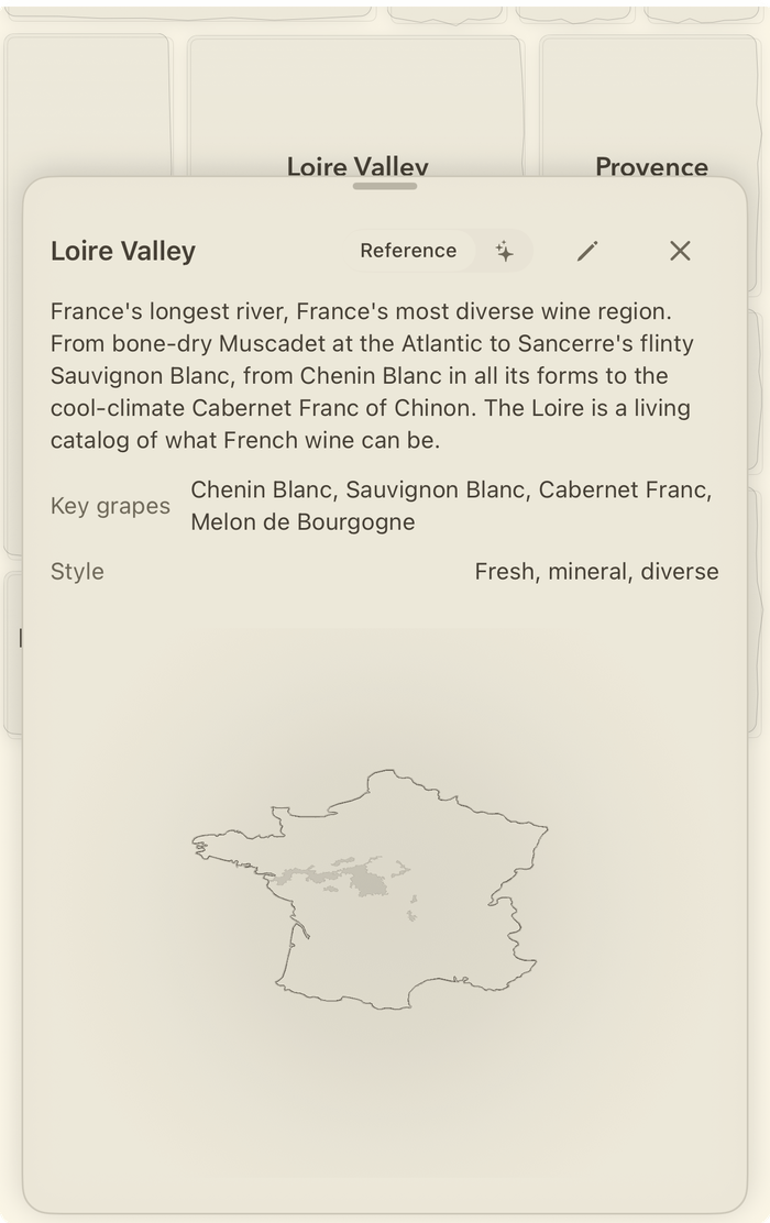 The Loire Valley — France's longest river, its most diverse wine region, drawn in ink