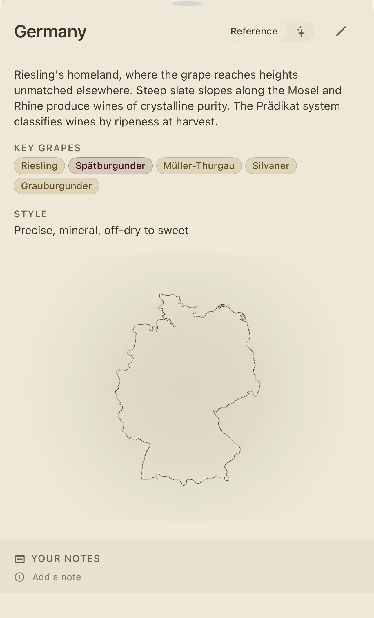 The bare map — Germany as a single thin outline, no context
